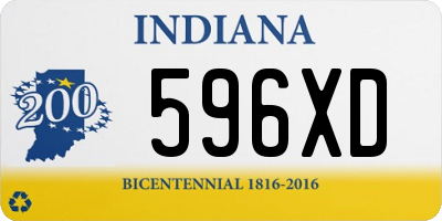 IN license plate 596XD