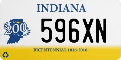 IN license plate 596XN