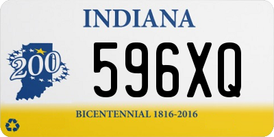 IN license plate 596XQ