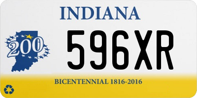 IN license plate 596XR