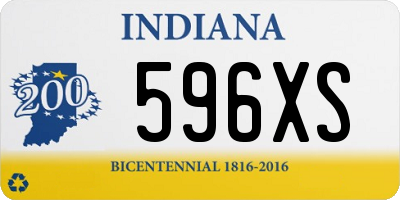 IN license plate 596XS