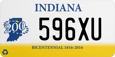 IN license plate 596XU