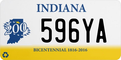 IN license plate 596YA