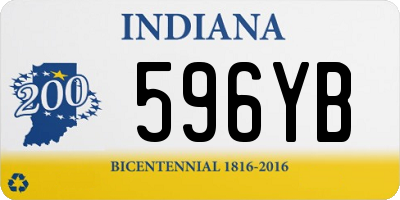 IN license plate 596YB