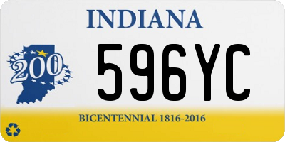 IN license plate 596YC