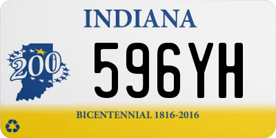 IN license plate 596YH