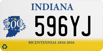 IN license plate 596YJ