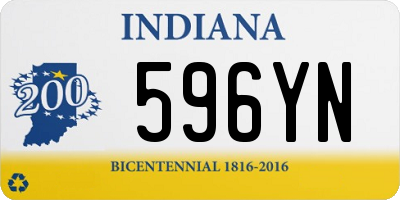 IN license plate 596YN