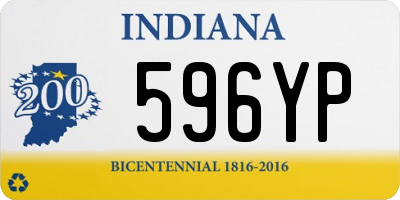 IN license plate 596YP