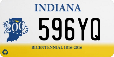 IN license plate 596YQ