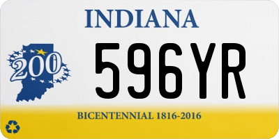 IN license plate 596YR