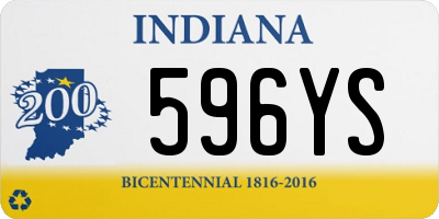 IN license plate 596YS