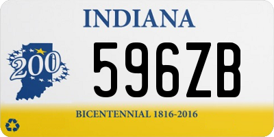 IN license plate 596ZB