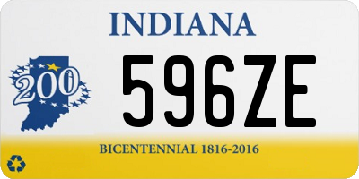 IN license plate 596ZE