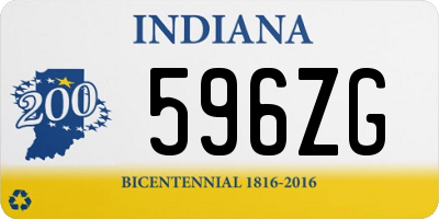 IN license plate 596ZG