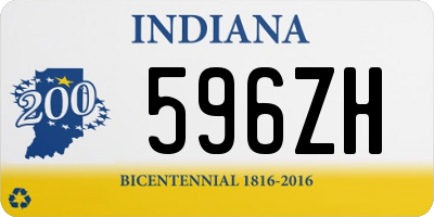 IN license plate 596ZH