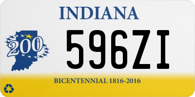 IN license plate 596ZI