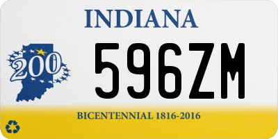 IN license plate 596ZM