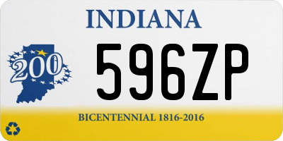 IN license plate 596ZP