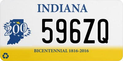 IN license plate 596ZQ