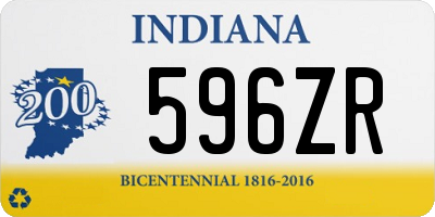 IN license plate 596ZR