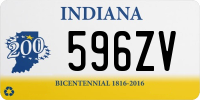 IN license plate 596ZV