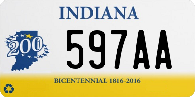 IN license plate 597AA