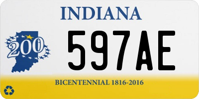 IN license plate 597AE