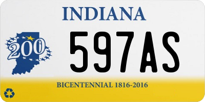 IN license plate 597AS