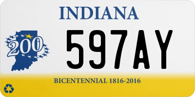 IN license plate 597AY