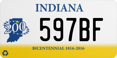 IN license plate 597BF