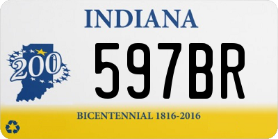 IN license plate 597BR