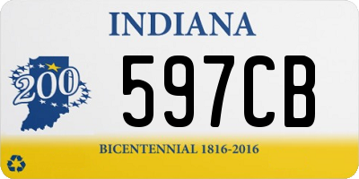 IN license plate 597CB