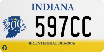 IN license plate 597CC