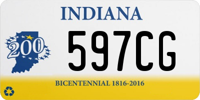 IN license plate 597CG