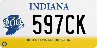 IN license plate 597CK