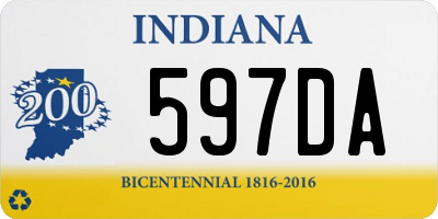 IN license plate 597DA