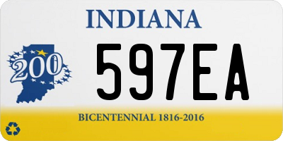 IN license plate 597EA