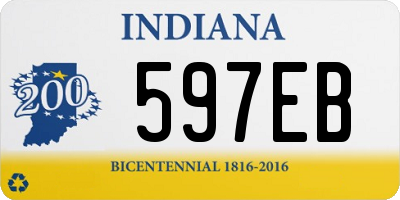 IN license plate 597EB