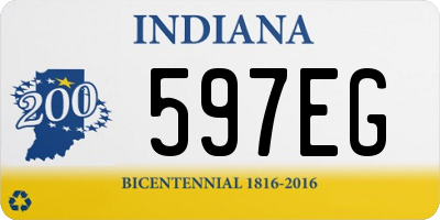 IN license plate 597EG