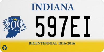 IN license plate 597EI