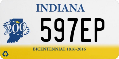 IN license plate 597EP