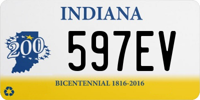 IN license plate 597EV