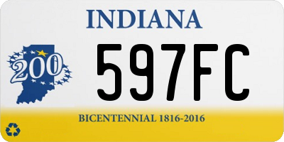 IN license plate 597FC