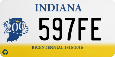 IN license plate 597FE