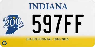 IN license plate 597FF