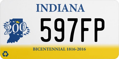 IN license plate 597FP