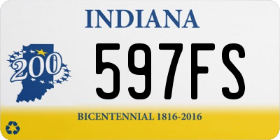 IN license plate 597FS