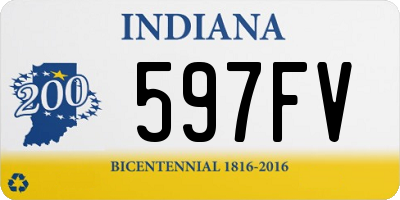 IN license plate 597FV