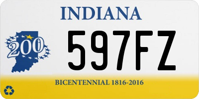 IN license plate 597FZ